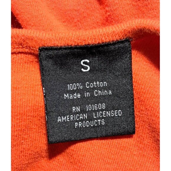 Vintage Y2K Harley Davidson Orange Long Sleeve Top Womens Small Ruched V-Neck 20 - Picture 3 of 6